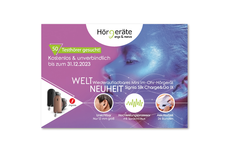 Hörgeräte Enge und Menze Flyer